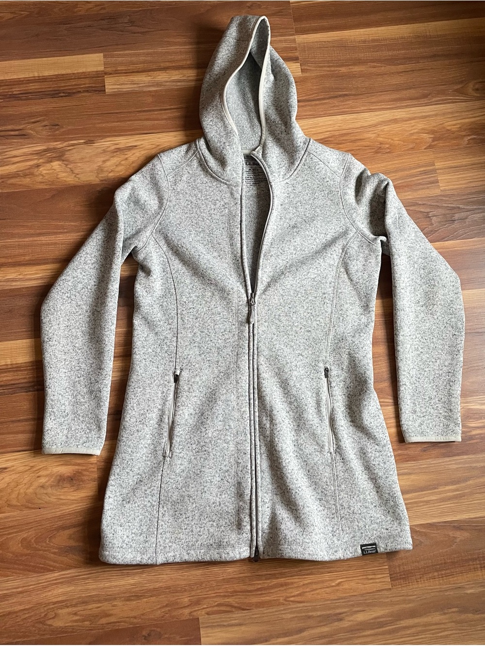 LL Bean Women's L.L.Bean Sweater Fleece Coat Pewter Size Medium